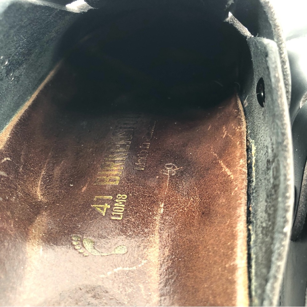 BIRKENSTOCK Boston Clog Smooth Black Leather 41 Slip On Comfort 10-10.5 Classic - Picture 7 of 14